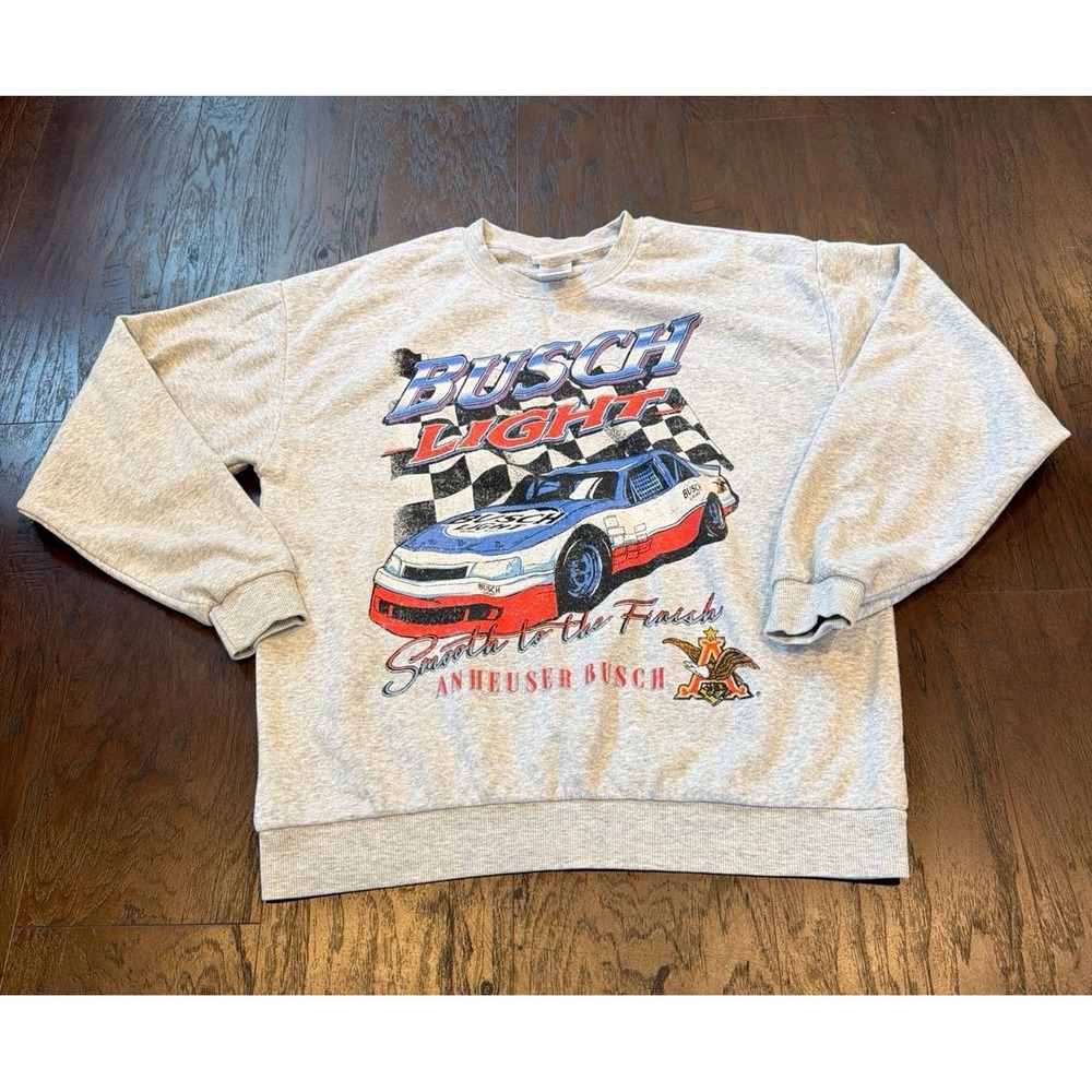 Women's Busch Light Americana‎ Graphic Sweatshirt - Heather Gray